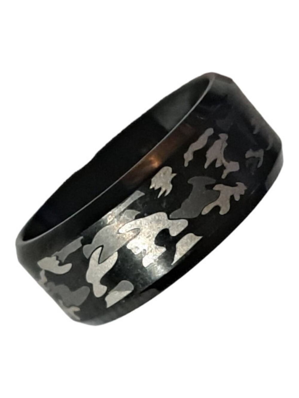 New 316L stainless steel comouflage ring size 6‎